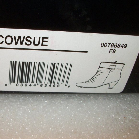 SAMUEL 9M Genuine Brown Suede Slouchy Booties NEW 2 5/8" Heel Zip Up - Picture 11 of 13